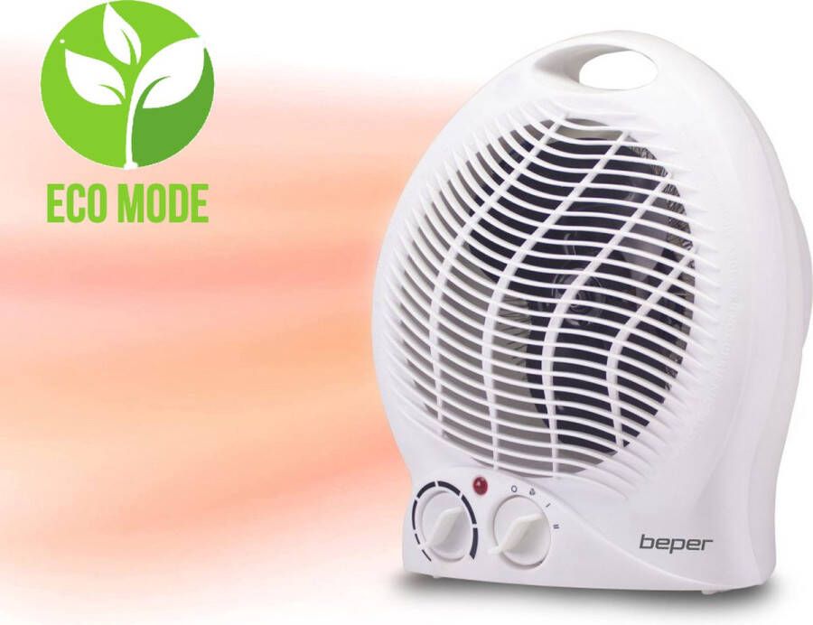 Beper Elektrische Ventilatorkachel 2000 Watt- Keramische Kachel 3 Standen Eco Mode Fan Heater