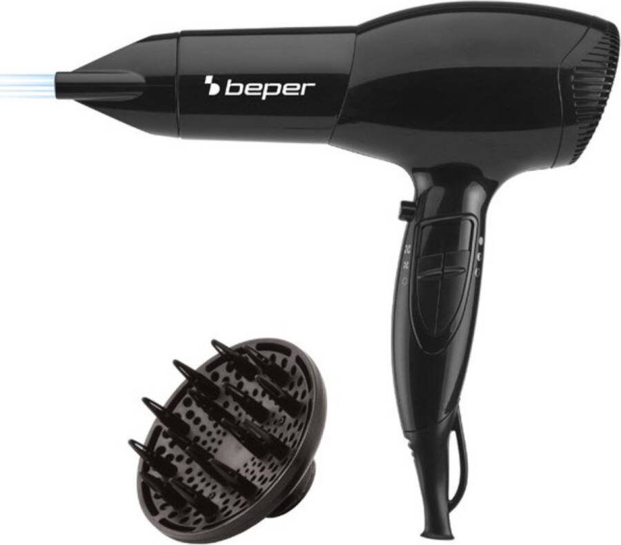 Beper Italia B40979OV Haarfohn Professionele Haardroger met Opzetstuk Haardroger Föhn Haarstyling Tools Krachtige Haardroger 2000W