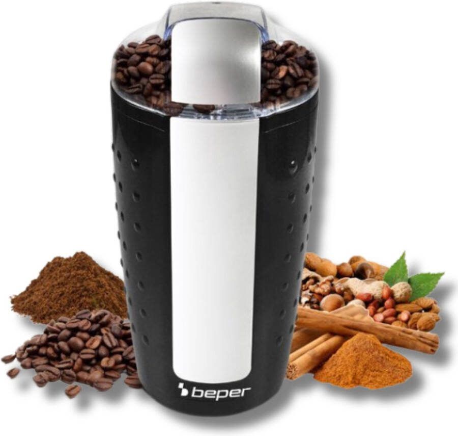 Beper Koffiemolen Elektrische Koffiemolen Koffiebonen Maler Kruidenmolen Coffee Grinder Zwart