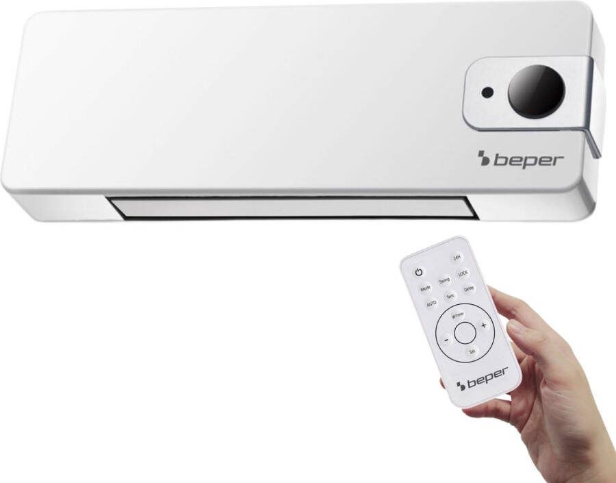 Beper P203TER100 Thermo Ventilator Kachel voor Muurmontage Kachel Muurmontage Elektrische Ventilator Verwarming Ventilator Draagbare Ventilator 2000W