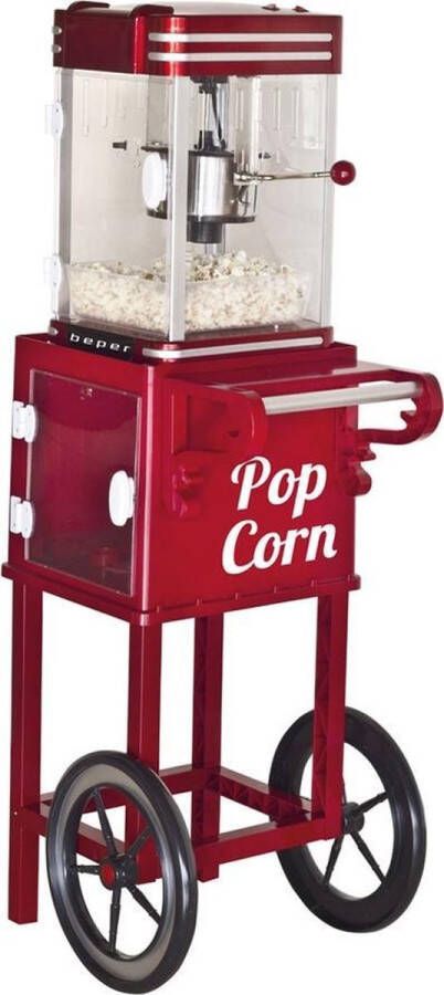 Beper BT.650Y Popcorn Machine Kar Mobiele Popcornmachine Popcornkar Kar met Popcornmaker