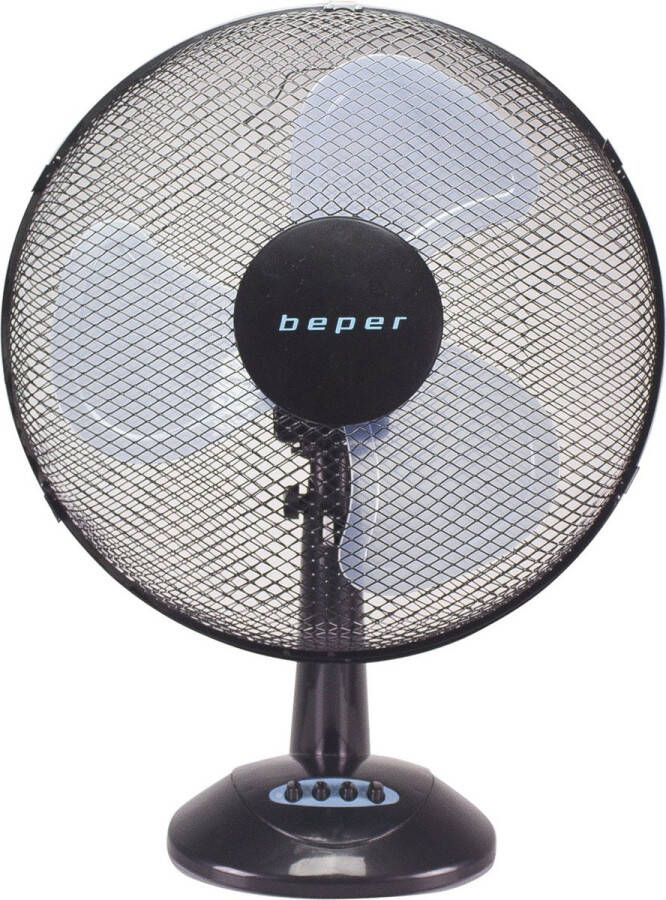 Beper P206VEN240 Tafelventilator Mini Ventilator Bureau Ventilator Draagbare Ventilator Stille Ventilator Tafelventilator Ø 40 cm Ventilator Zwart