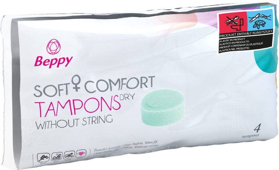 Beppy Tampons Extra Soft 4 stuks -zonder touwtje