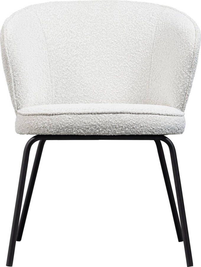 BePureHome Admit Eetkamerstoelen Bouclé Naturel Set van 2