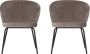 BePureHome Admit Eetkamerstoel Fluweel Khaki Set van 2 - Thumbnail 1