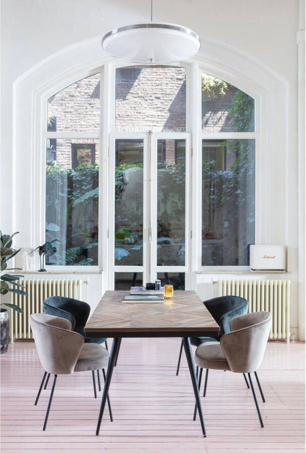 BePureHome | Admit Eetkamerstoel Fluweel Khaki | Zitmeubels eetkamer | Eetkamerstoel