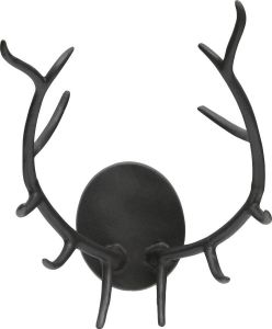 BePureHome Antler Gewei Metaal Zwart 50x34x32