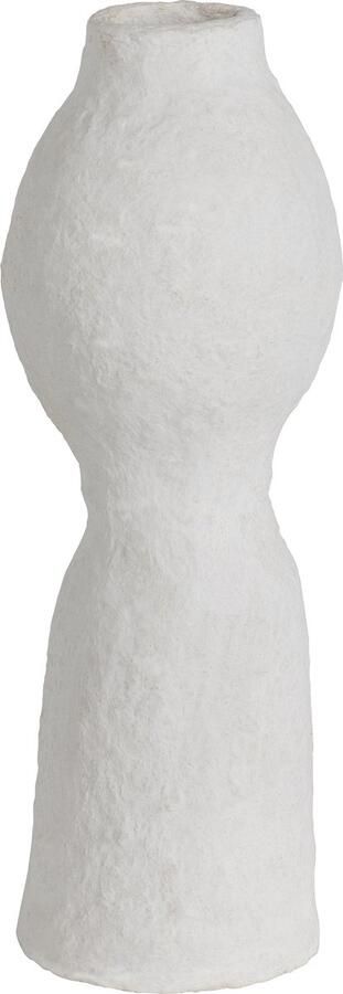 BePureHome Harire Vaas Papier Mache Off White 45x15x15