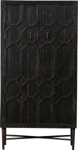 BePureHome Bequest opbergkast 143x75x40 cm grenenhout antiek zwart