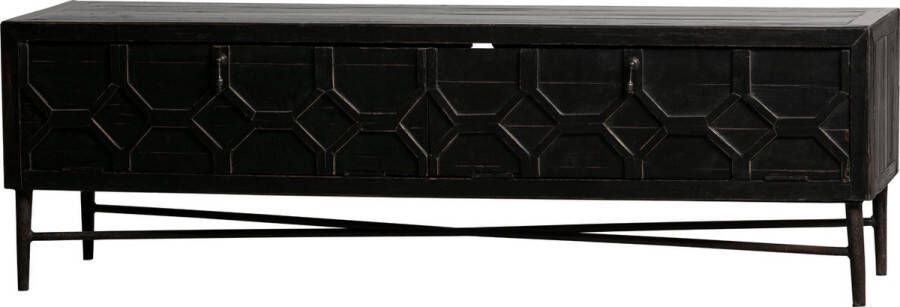 BePureHome | Bequest Tv Meubel Hout Zwart | Woonkamer meubels | Tv-dressoirTv-meubel