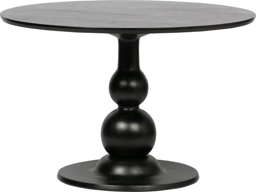BePureHome | Blanco Eettafel -Ø120cm Mango Diep Zwart | Eettafels | Eettafel