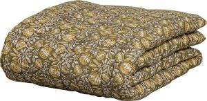BePureHome BuPureHome Quilt Plaid Bloom Katoen Groen Bruin 220x265x1