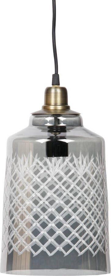 BePureHome Engrave Hanglamp L Glas Grijs 33x19