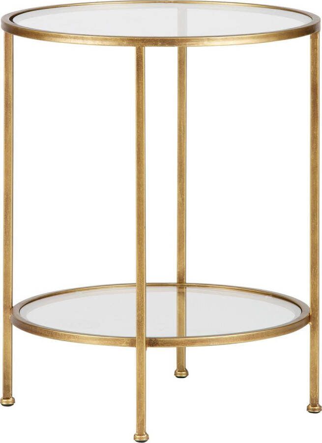 WOOOD Bijzettafel Goddess Too 46cm Antique Brass Rond BePureHome