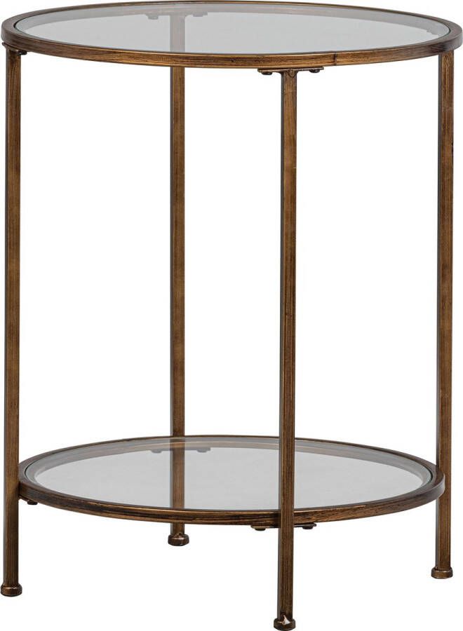 WOOOD Bijzettafel Goddess Too 46cm Antique Brass Rond BePureHome