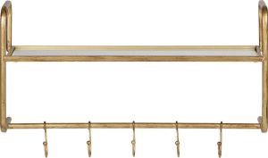 BePureHome Hatstand Hangende Kapstok Metaal Antique Brass 40x63x23