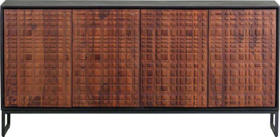 BePureHome Nuts Dressoir Hout Walnoot zwart 80x170x40