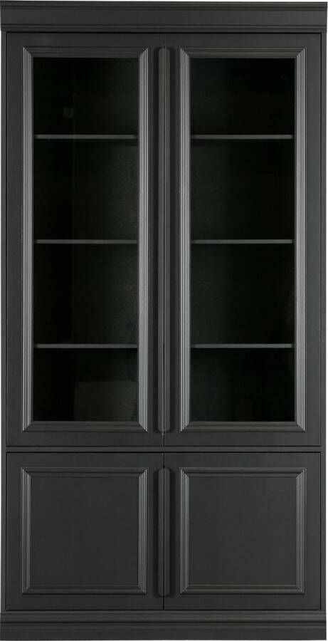 BePureHome | Organize Vitrinekast 44cm Grenen Matzwart | Woonkamer meubels | Vitrinekast