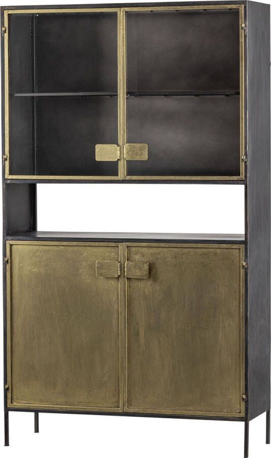 BePureHome Pack Vitrinekast Metaal Antique Brass- 190x110x38