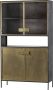 BePureHome Pack Vitrinekast Metaal Antique Brass Zwart 190x110x38 - Thumbnail 1