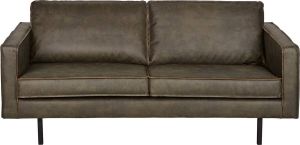 BePureHome Rodeo Bank 2-Zits Recycle Leer Army 85x190x86