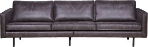 BePureHome Rodeo Bank 3 Zits Recycle Leer Zwart 85x277x86