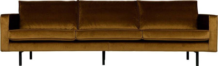 BePureHome | Rodeo 3-zitsbank velvet honinggeel | Zitmeubels woonkamer | 3-zitsbank