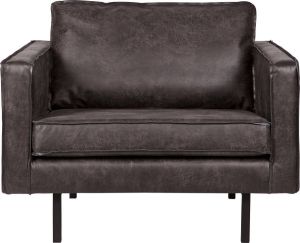 BePureHome Rodeo Fauteuil Recycle Leer Zwart 85x105x86