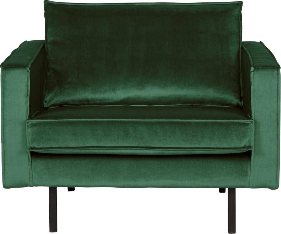 BePureHome | Rodeo Fauteuil Velvet Green Forest | Zitmeubels woonkamer | Fauteuil