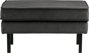 BePureHome Rodeo Hocker Op Poten Velvet Antraciet
