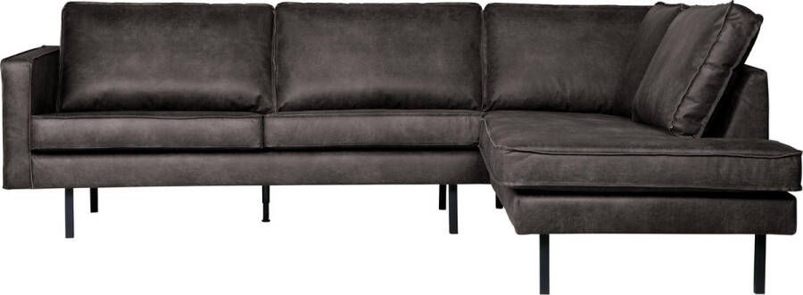 BePureHome | Rodeo Hoekbank Rechts Zwart | Zitmeubels woonkamer | Hoekbank