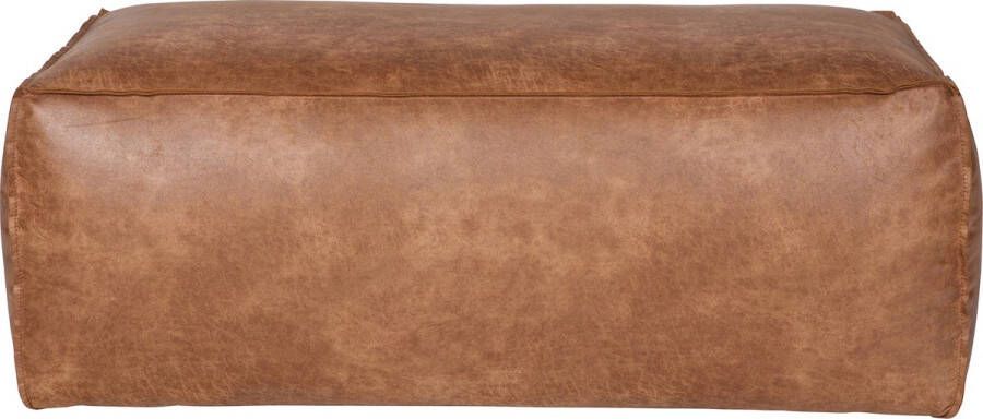BePureHome | Rodeo Poef 43x120x60 Cognac | Zitmeubels eetkamer | Eetkamerstoel
