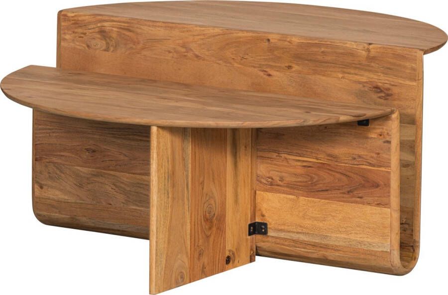 WOOOD Salontafel Jaws van acaciahout h 45 cm x ø 90 cm