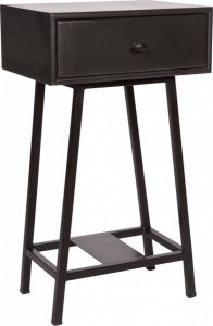 BePureHome Skybox Sidetable Hout Metaal Zwart 70x45x30