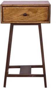BePureHome Skybox Sidetable Hout Metaal Naturel 70x45x30