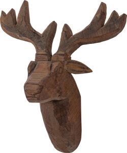 BePureHome Stag Wanddeco Hout Naturel 35x30x18