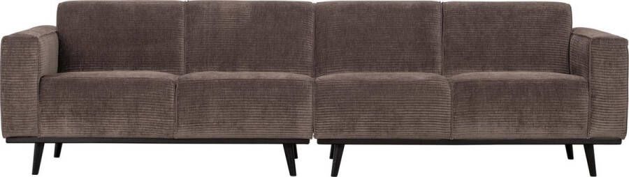 BePureHome | Statement 4-zitsbank 280 Cm Rib Taupe | Zitmeubels woonkamer | 4-zitsbank
