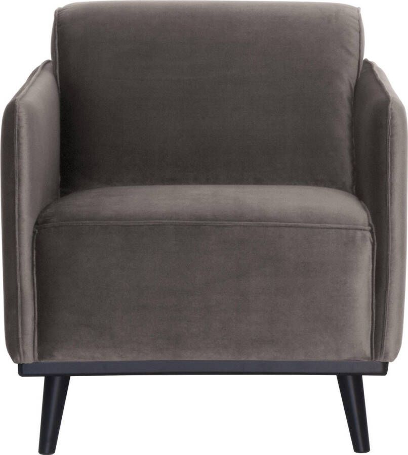 BePureHome Statement Fauteuil Fluweel Taupe 77x72x93