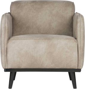 BePureHome Statement Fauteuil Met Arm Velvet Elephant Skin