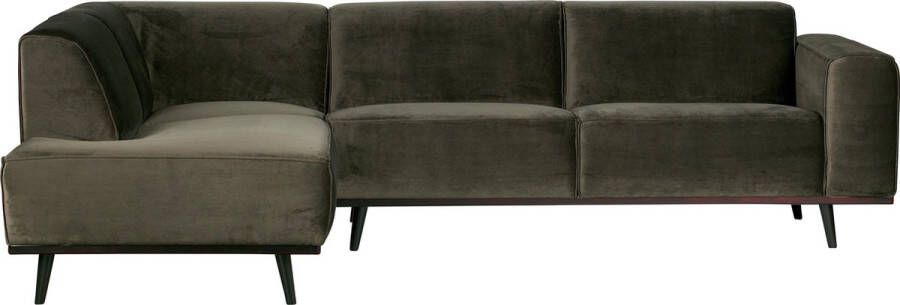 BePureHome | Statement Hoekbank Links Fluweel Warm Groen | Zitmeubels woonkamer | HoekbankModulaire banken