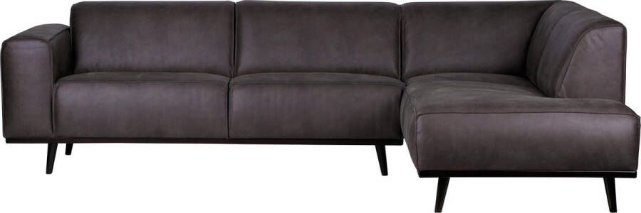 BePureHome Statement hoekbank recycle leer grijs rechtervariant