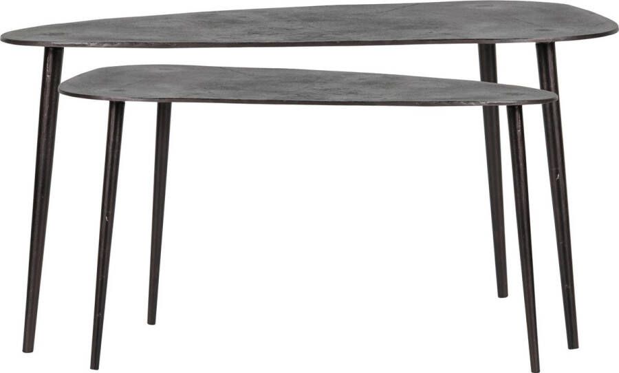 BePureHome | Triangle Bijzettafel Metaal Zwart Nikkel | Woonkamertafels | Bijzettafel