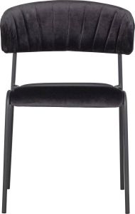 BePureHome Twitch Eetkamerstoel Polyester katoen Zwart 75x51x56