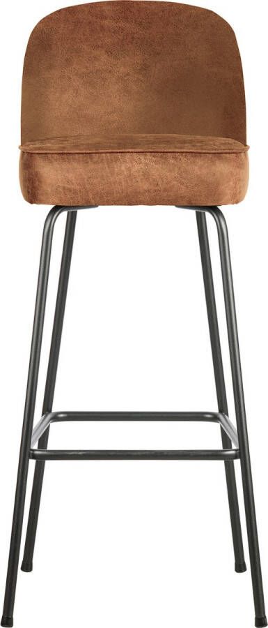 BePureHome | Vogue Barstoel 80cm Leer Cognac | Zitmeubels eetkamer | Barstoel