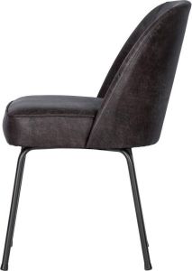 BePureHome Eetkamerstoel 'Vogue' Leder kleur Zwart