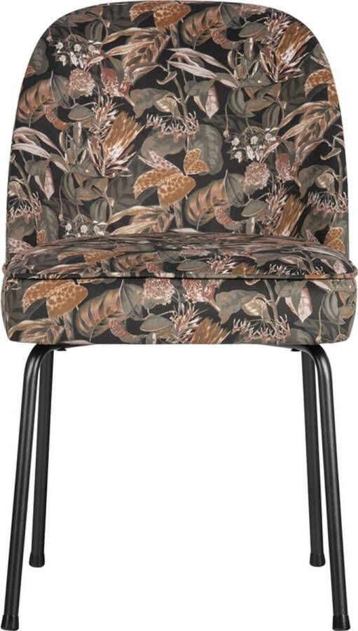 BePureHome | Vogue eetkamerstoel fluweel bouquet zwart | Eetkamerstoelen | Eetkamerstoel