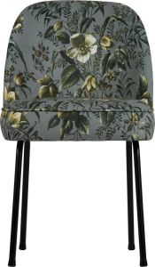 BePureHome Vogue Eetkamerstoel Fluweel Poppy Grijs Set van 2