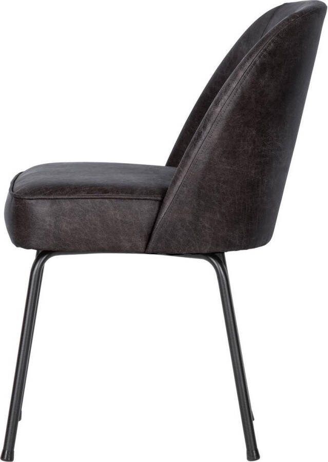 WOOOD Eetkamerstoel Stockholm Gestoffeerde stoel 4-poots metalen frame breedte 50 cm (set 2 stuks)