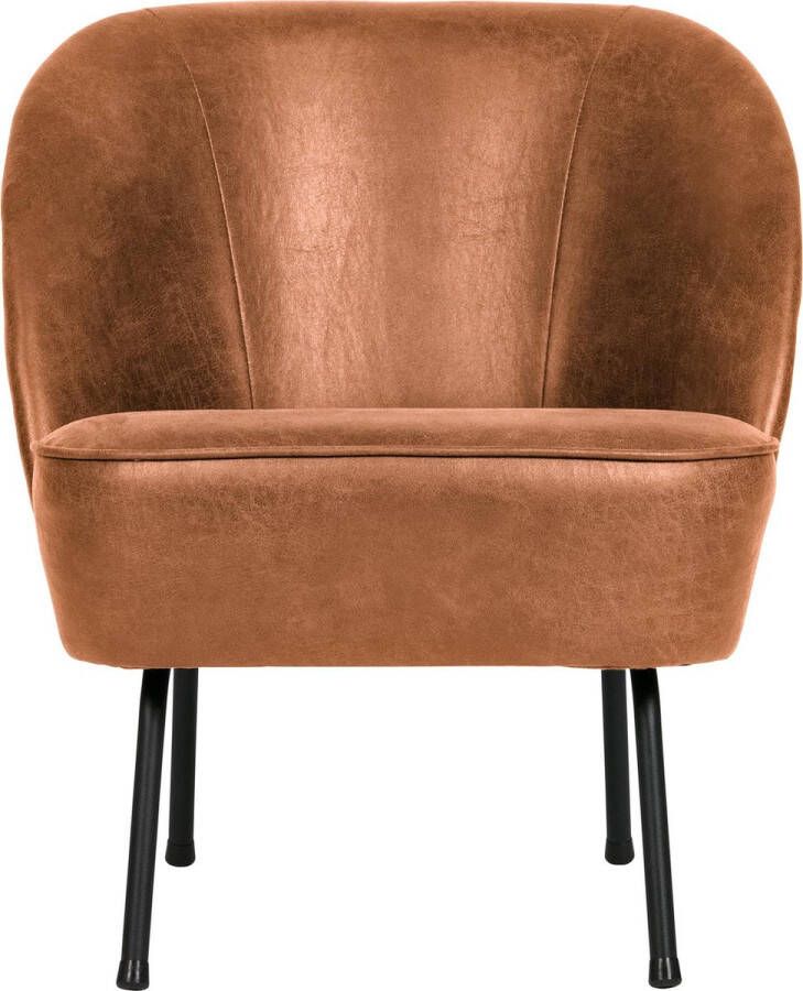 BePureHome | Vogue Fauteuil Leer Cognac | Zitmeubels woonkamer | Fauteuil