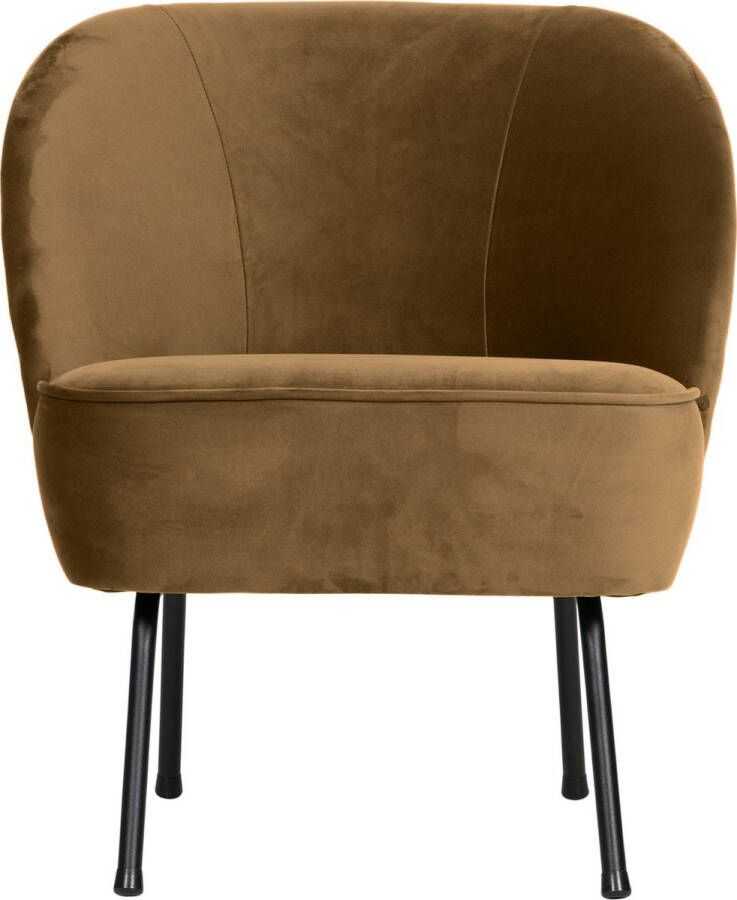 BePureHome | Vogue Fauteuil Fluweel Honing Geel | Zitmeubels woonkamer | Fauteuil